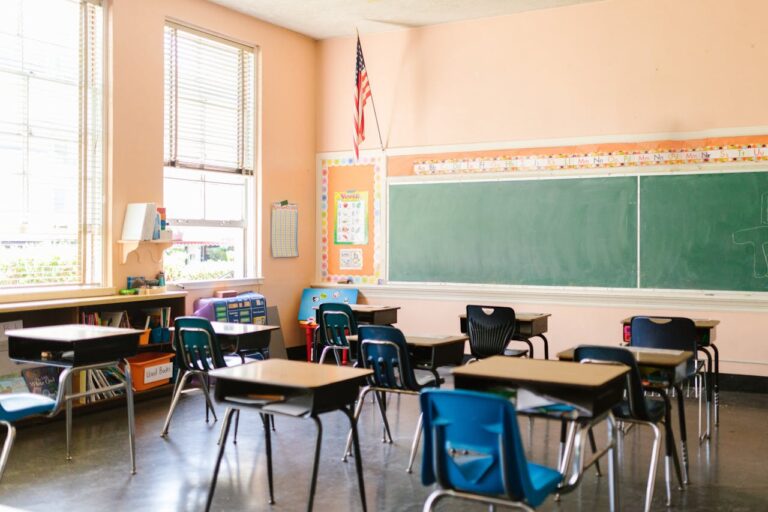 An American Flag Inside the Classroom